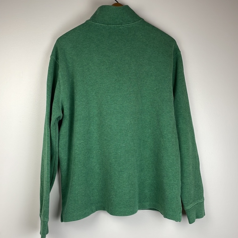 Polo Ralph Lauren Pullover Sweater SZ L Men 3/4 Zip Green - Picture 8 of 13